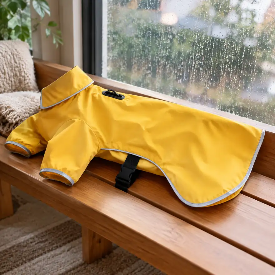 Dog Raincoat (Lightweight) - in a real home