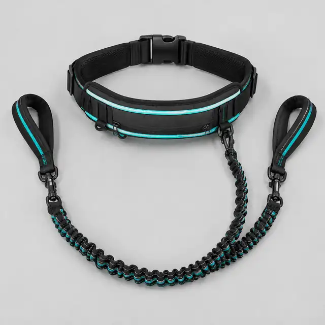Hands-Free Running Belt Leash - full view