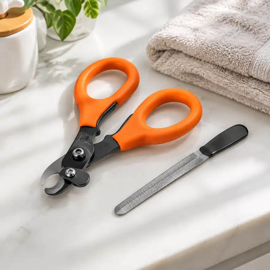 Nail Clipper Set with Quick Guard - in a real home