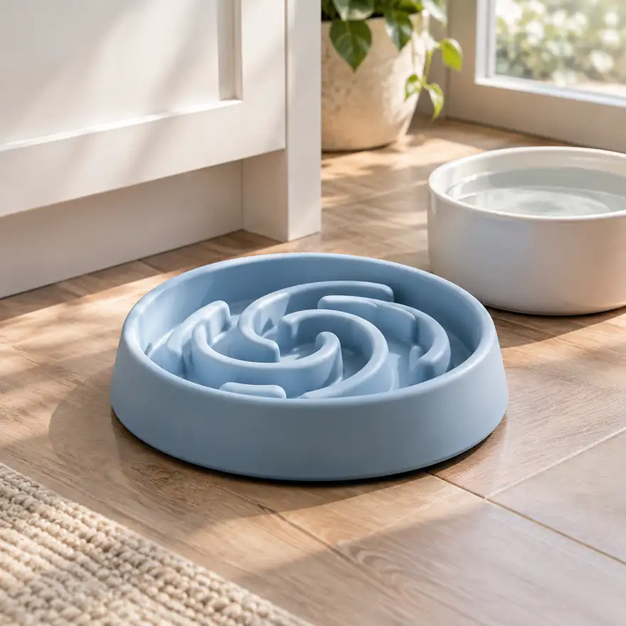 Slow Feeder Dog Bowl - in a real home