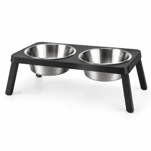 Stainless Steel Raised Bowl Set - product photo